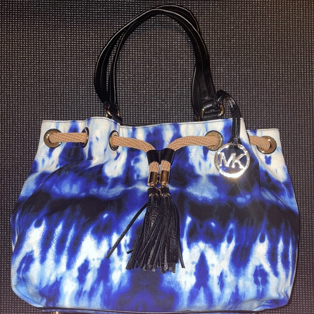 Michael Kors Blue Tie Dye Marina Purse